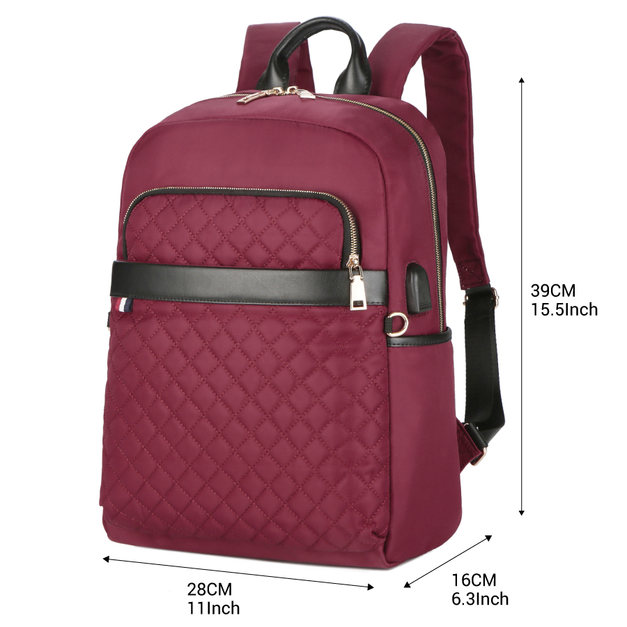 Mochila mediana Elice New en color marrón-rosa