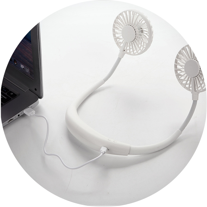 KITWLEMEN Ventilateur de Cou Portable,5000mAh Mini Ventilateur Silencieux  Mains Libres, Sans Feuilles avec 3 Vitesses Ventilateur USB les Activités  Intérieures Extérieures : : Informatique