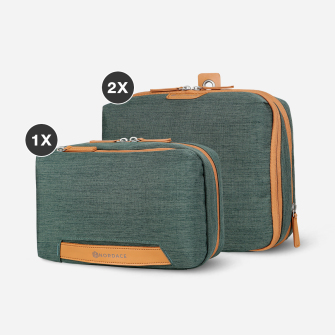 旅行套裝組合：2x立方體收納包 & 1x旅行收納盥洗包