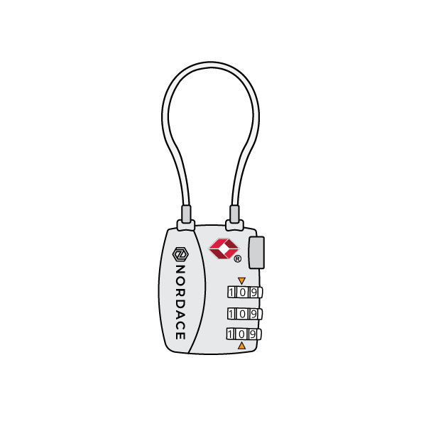 Pacsafe ProSafe 800 TSA Accepted 3-Dial Cable Lock Silver