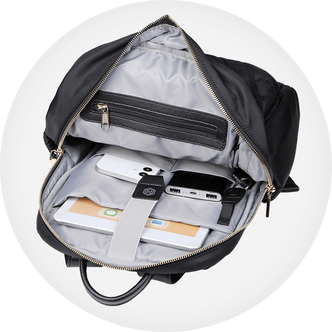 Nordace Ellie - Mini mochila para mujer con puerto de carga USB, resistente  al agua, mini mochila diaria, Negro -, Mochilas Daypack