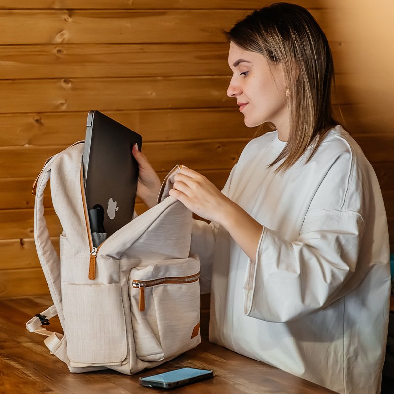 SIENA Bolso shopper de mujer con panel de piel trenzada