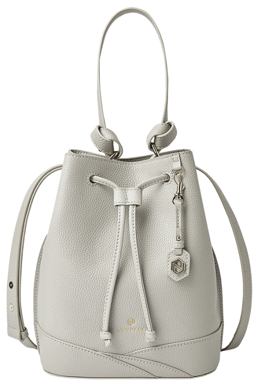 Pollina Vegan Leather Bucket Bag Available in Three Colors - Light Gray |  Fashion Storage Bag Shoulder Bag