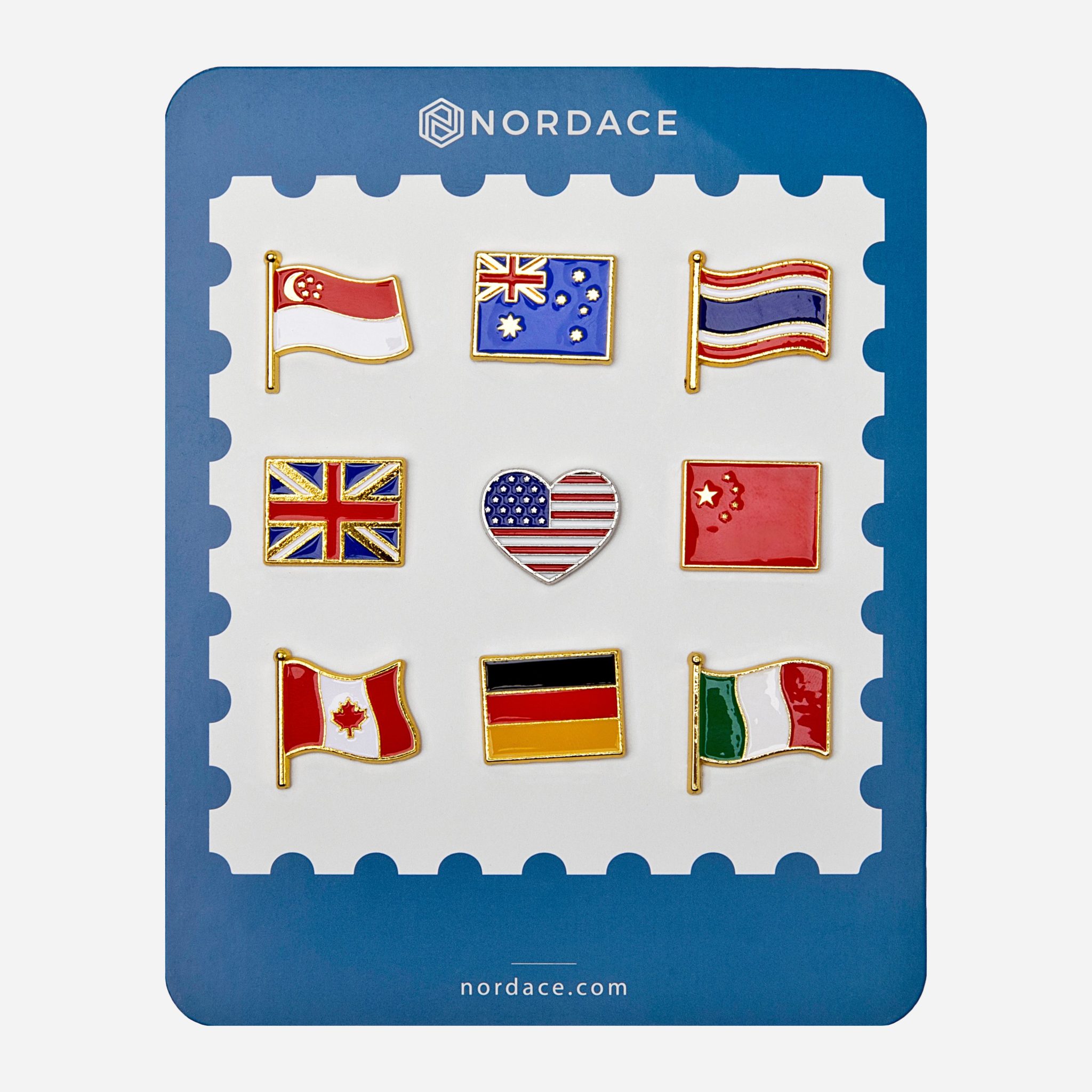 Nordace 9 Countries Push Pin Set 9162