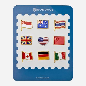 Nordace 9 Countries Push Pin Set